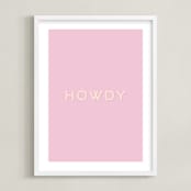 "Cowgirl II" - Art Print in Rose Petal Pink by Gwen - Framed