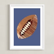 "Let's Play! 1" - Art Print in Denim by Alethea and Ruth - Framed