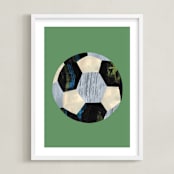 "Let's Play! 3" - Art Print in Grass by Alethea and Ruth - Framed