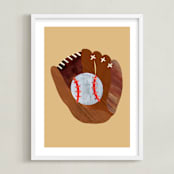 "Let's Play! 4" - Art Print in Sand by Alethea and Ruth - Framed