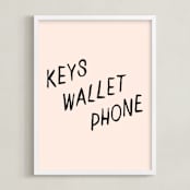 "A Helpful Reminder" - Art Print in Blush by Annie Clark - Framed
