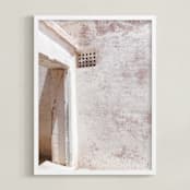"Fortress II" - Art Print in blush by Kamala Nahas - Framed