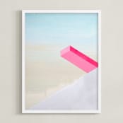 "The Bridge 03 " - Art Print in Rose Pink by jinseikou - Framed