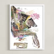 "Landry" - Art Print in Brown by Misty Hughes - Framed