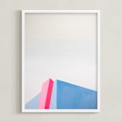 "Bridge 02 " - Art Print in Rose Pink by jinseikou - Framed