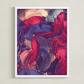 "Abstract Painting_1" - Art Print in red by Ramoncita - aticnomar - Framed