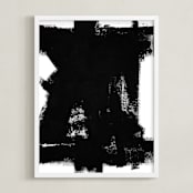 "Back in Black" - Art Print in Black and White by Ilana Greenberg - Framed