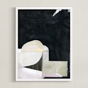 "Construct 4 " - Art Print in Neutrals with hints of color by Ashleigh Ninos - Framed