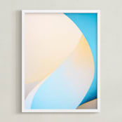 "Escape Routes #2" - Art Print in Yellow Gold by Massimiliano Massimo Borelli - Framed