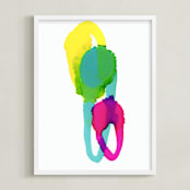 "Water Trinity" - Art Print in Green by Misty Hughes - Framed