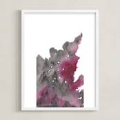 "Aquarius Constellation" - Art Print in Garnet by Emily Magone - Framed