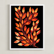 "black is beauty_1" - Art Print in orange by Ramoncita - aticnomar - Framed