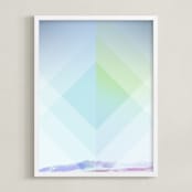 "Desert Daydream" - Art Print in Lime by Owl and Toad - Framed