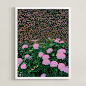 "Dream Garden" - Art Print in Sunset by Justine Elliott - Framed