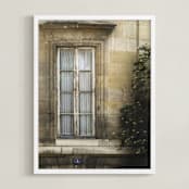 "Saint Germain Window" - Art Print in Rustic Beige by Anne Ciotola - Framed