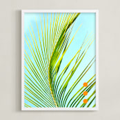 "Staycation" - Art Print in Tropical Teal by Jonathan Brooks - Framed