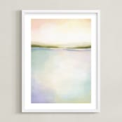 "Coral Bay" - Art Print in Coral Pink by AlisonJerry - Framed