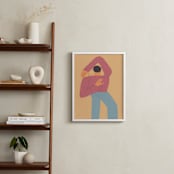 "Stretch 1" - Art Print in Burgundy by Elliot Stokes - In a Room