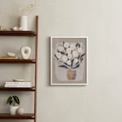 "The Gardenia" - Art Print in Creamy Buff by Jacquelyn Sloane Siklos - In a Room