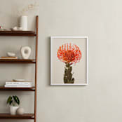 "Protea I" - Art Print in tangerine by Kamala Nahas - In a Room