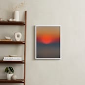"The Sun Also Sets" - Art Print in Sunset Orange by Helen Makadia - In a Room
