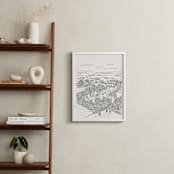 "Rye Town" - Art Print in Barley Beige by Adelyn T. - In a Room