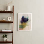 "Blue Flower" - Art Print in sapphire blue by Karen Kardatzke - In a Room