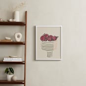 "Bowl of figs" - Art Print in ripen figs burgundy by Bethania Lima - In a Room