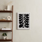 "Black Plant I" - Art Print in Moon White by Alisa Galitsyna - In a Room