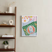 "Dinner For One" - Art Print in Powder Blue by Mariana Suárez Pierre - In a Room