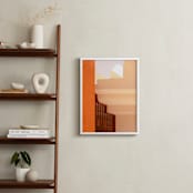 "Moroccan Angles II" - Art Print in Terracotta by Lisa Sundin - In a Room
