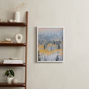"Autumn Snowfall" - Art Print in Mustard by Eric Clegg - In a Room