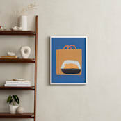 "Rotisserie Chicken" - Art Print in Navy Blue by Elliot Stokes - In a Room