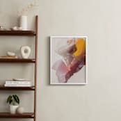 "La Fleur I" - Art Print in Taupe by Karen Kardatzke - In a Room