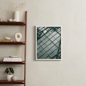 "Weaves of shadows I" - Art Print in Teal Green by Van Tsao - In a Room
