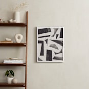 "Paper Geometry I " - Art Print in Charcoal Grey by Alisa Galitsyna - In a Room