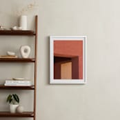 "Day to Day 2" - Art Print in Burnt Terracotta Red by Lisa Sundin - In a Room