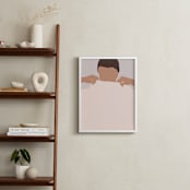 "Cover Me" - Art Print in Misty Rose by Efrat Ofek - In a Room