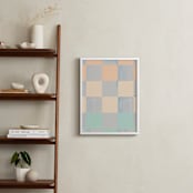 "delicate wash check" - Art Print in Peach by Baumbirdy - In a Room