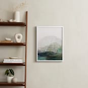 "Finding Balance No. 1" - Art Print in Emerald by Karen Kardatzke - In a Room