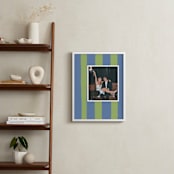 "Striped Mat: Framed Photo" - Framed Photo in Kiwi by Cindy Reynolds - In a Room