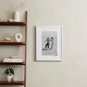 "Scripted Heart: Framed Photo" - Framed Photo in Graphite by Claudia Orengo - In a Room