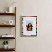 "Colorful Tiles: Portrait Framed Photo" - Framed Photo in Olive by Sierra Lee - In a Room
