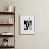 "Monogram: Portrait Framed Photo " - Framed Photo in White by Minted - In a Room