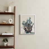 "Blue Cactus" - Art Print in Desert Blue by Wilder California - In a Room