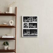 "Bamboo Grass" - Art Print in Midnight Black by AlisonJerry - In a Room