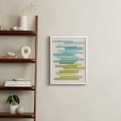 "Stacked Horizon" - Art Print in Horzion Blue by Jennifer Morehead - In a Room