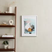 "Orange House" - Art Print in Tangerine Orange by Mallory Grace - In a Room