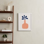 "Modern Vase #1" - Art Print in Blush by Field and Sky - In a Room