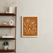 "Poppy Joy" - Art Print in Burnt Orange by Angel Walker - In a Room